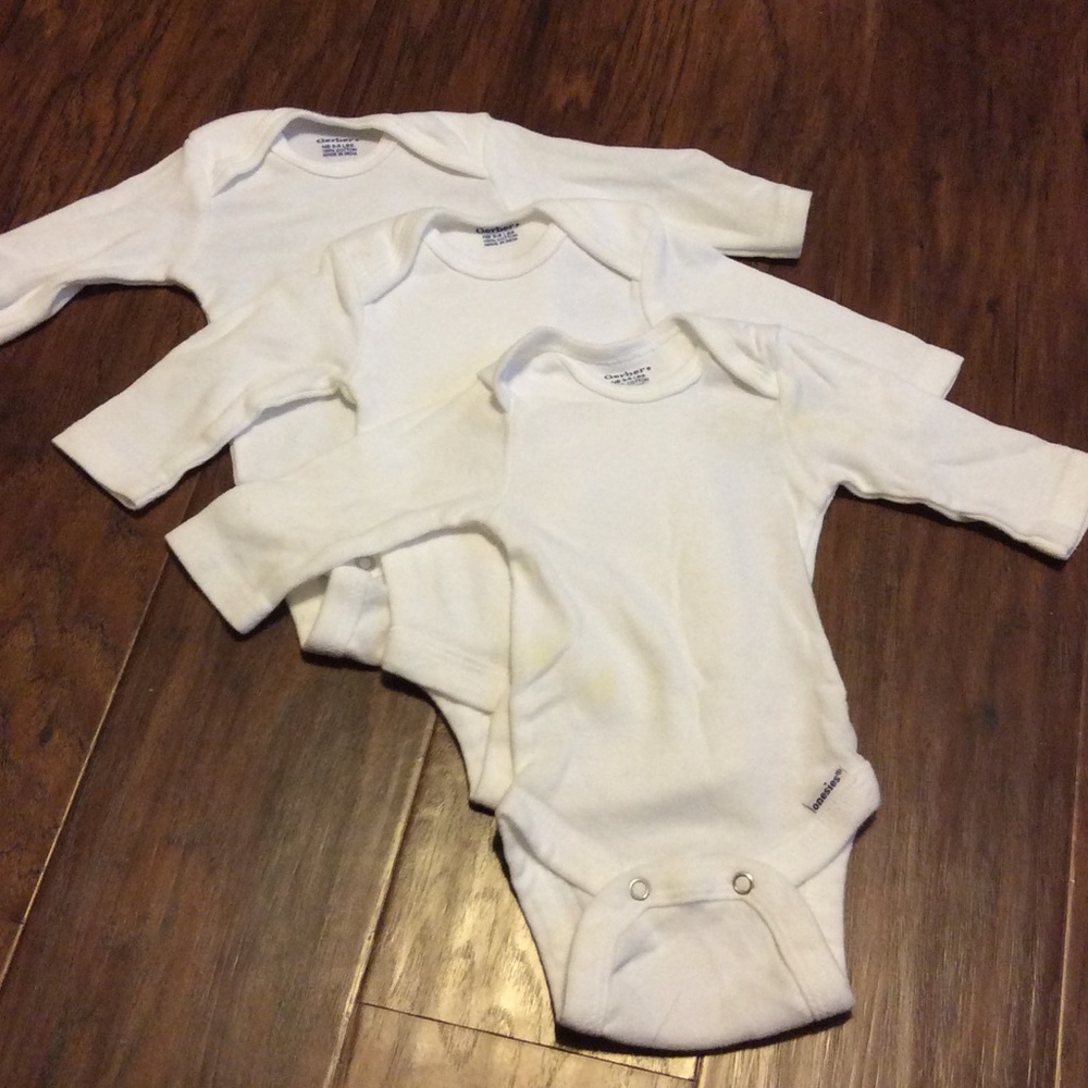 3-Pc Newborn Onesies Long-Sleeve