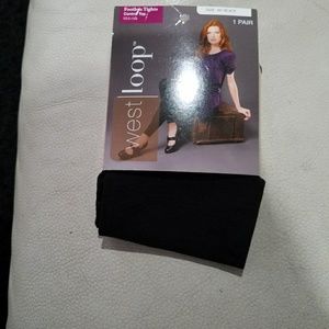 West Loop black footless Opaque Mid-rise tights, M. NWT.