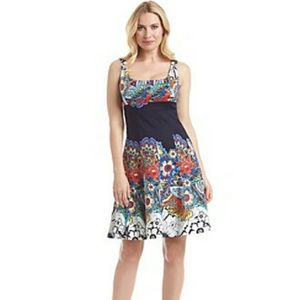 Nine West Paisley Print Cotton Dress