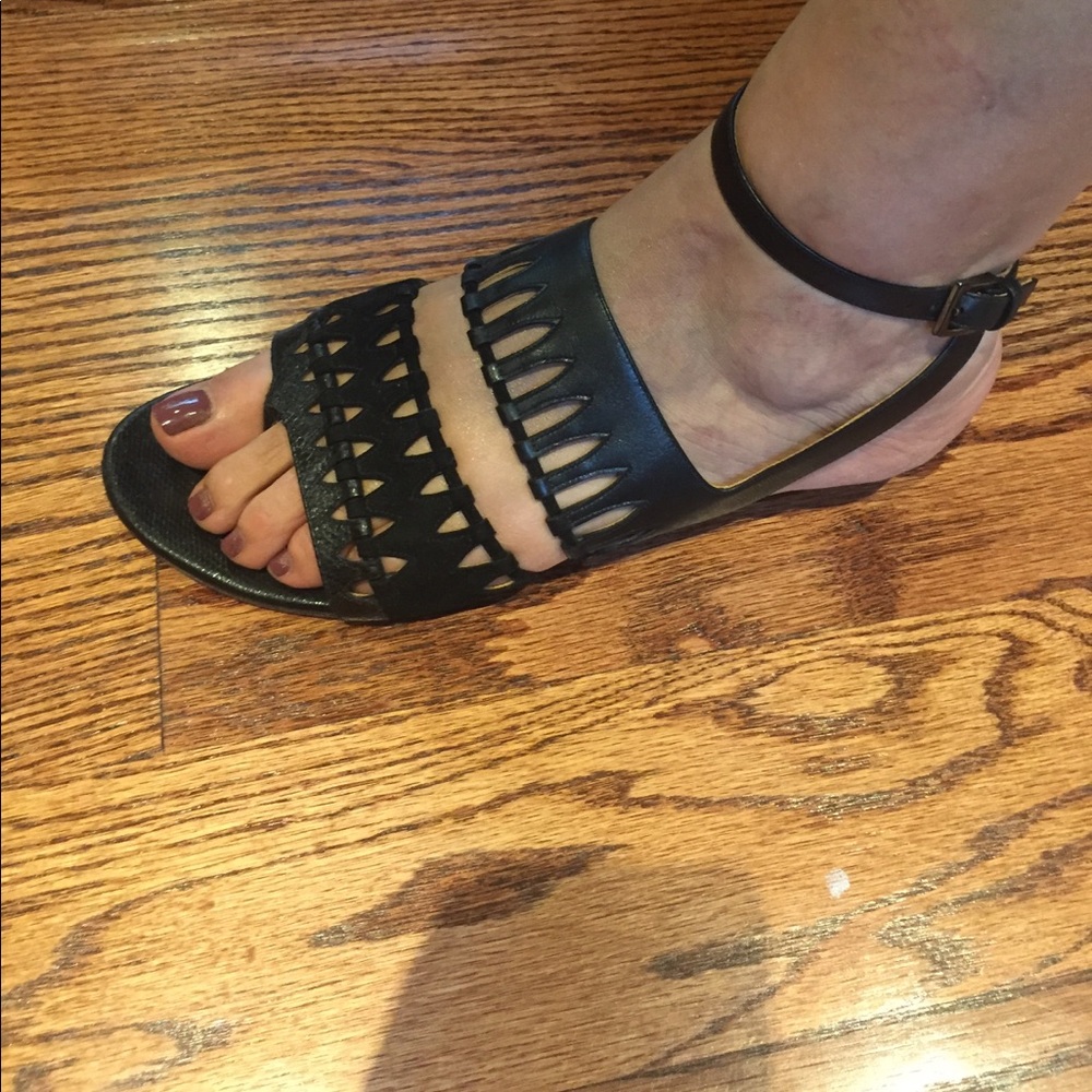 Authentic Alaia black leather sandals