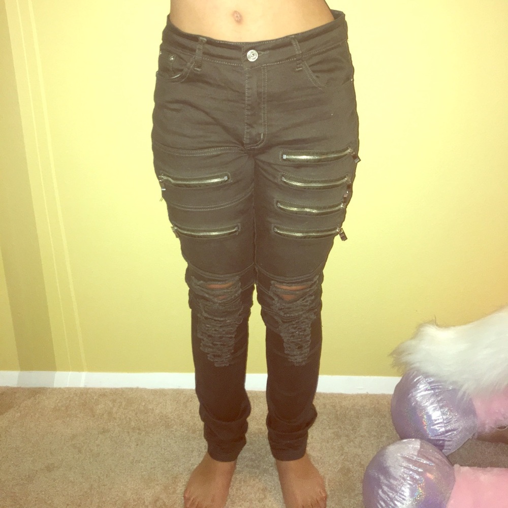 Olive green jeans