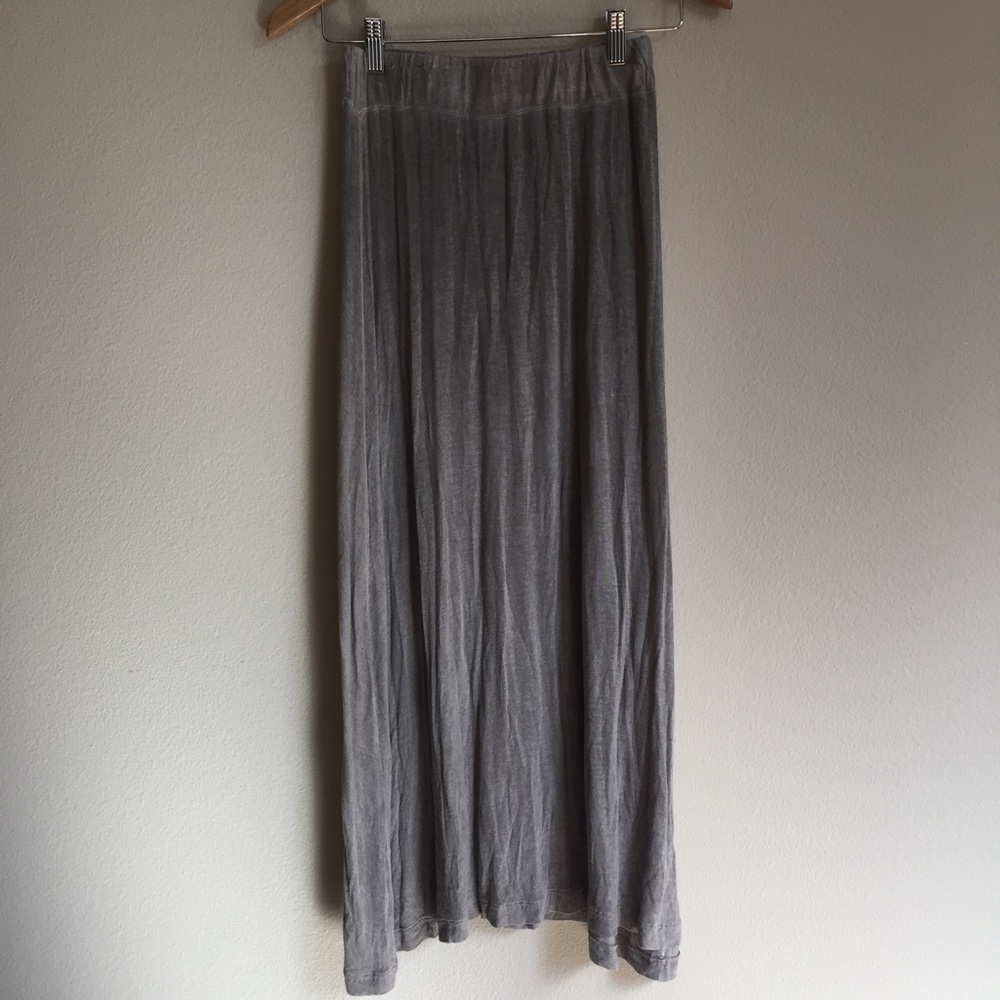 Brandy Melville Light Grey/ Brown Maxi Skirt