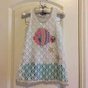 Adorable Fish Dress with crochet overlay