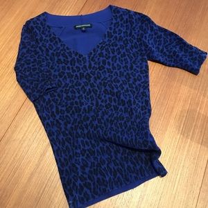 Express purple leopard/cheetah print sweater