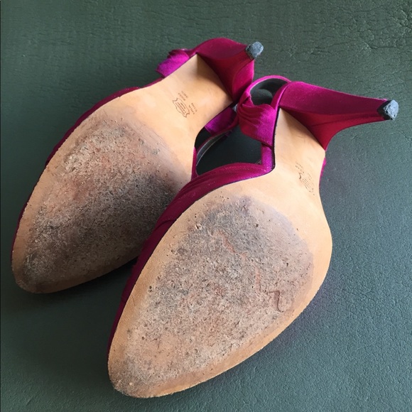 Hot pink Nina heels with shoe bag - Picture 3 of 7