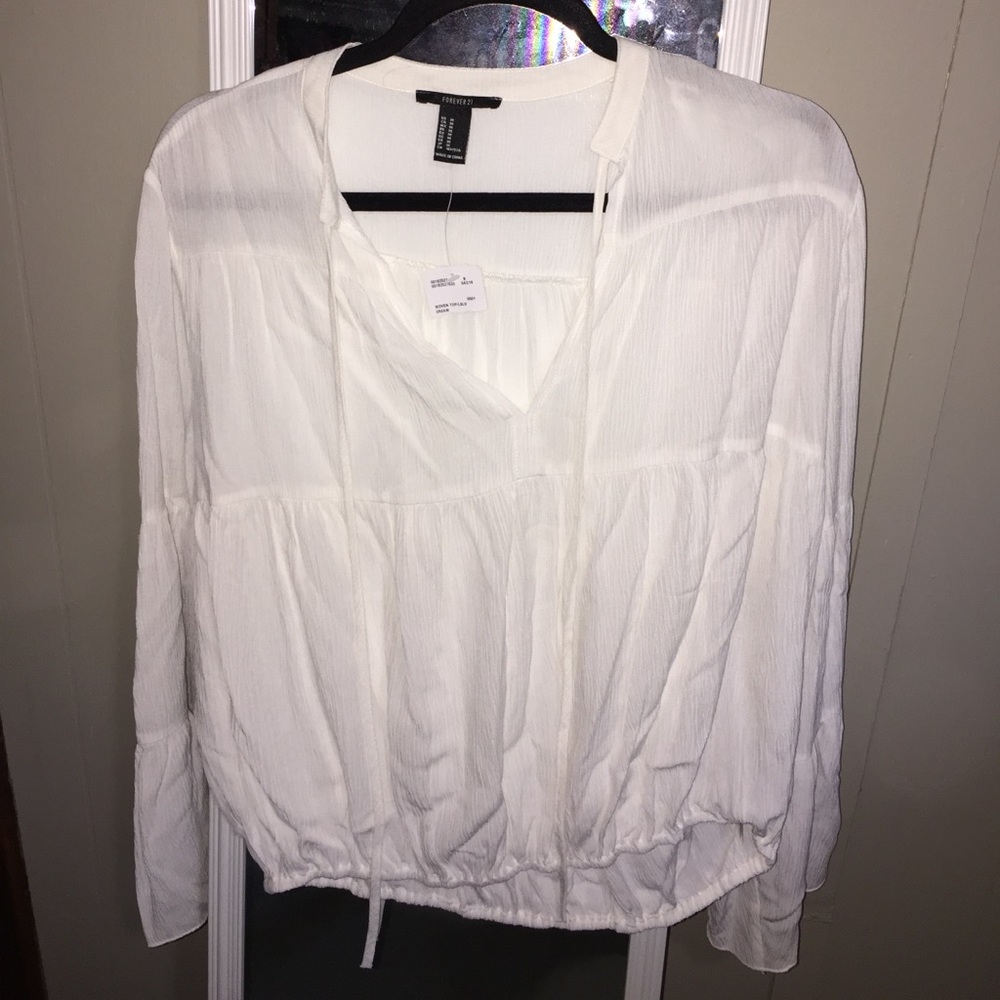 Forever 21 Boho White Blouse
