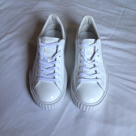 SOLD! Puma x Fenty Rihanna White Basket Creepers - Picture 2 of 4