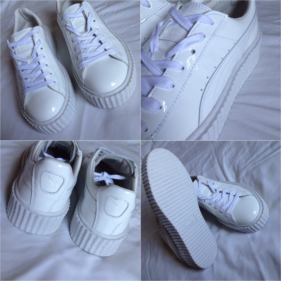 SOLD! Puma x Fenty Rihanna White Basket Creepers - Picture 3 of 4