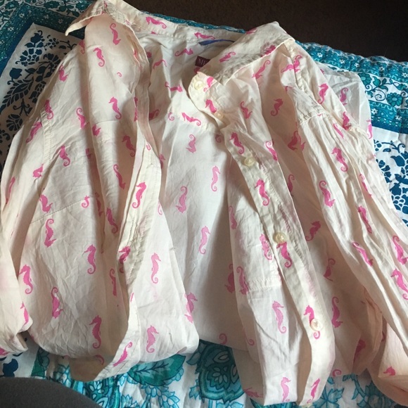 Sea horse button down shirt - Picture 1 of 2