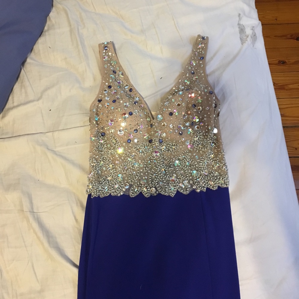 royal blue prom dress