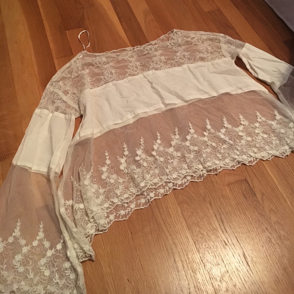 Free People Lace Sheer top