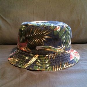 Floral reversible bucket hat