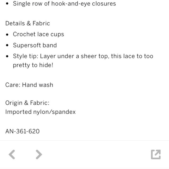 Victoria's Secret Crochet Lace Triangle Bralette S - Picture 6 of 6