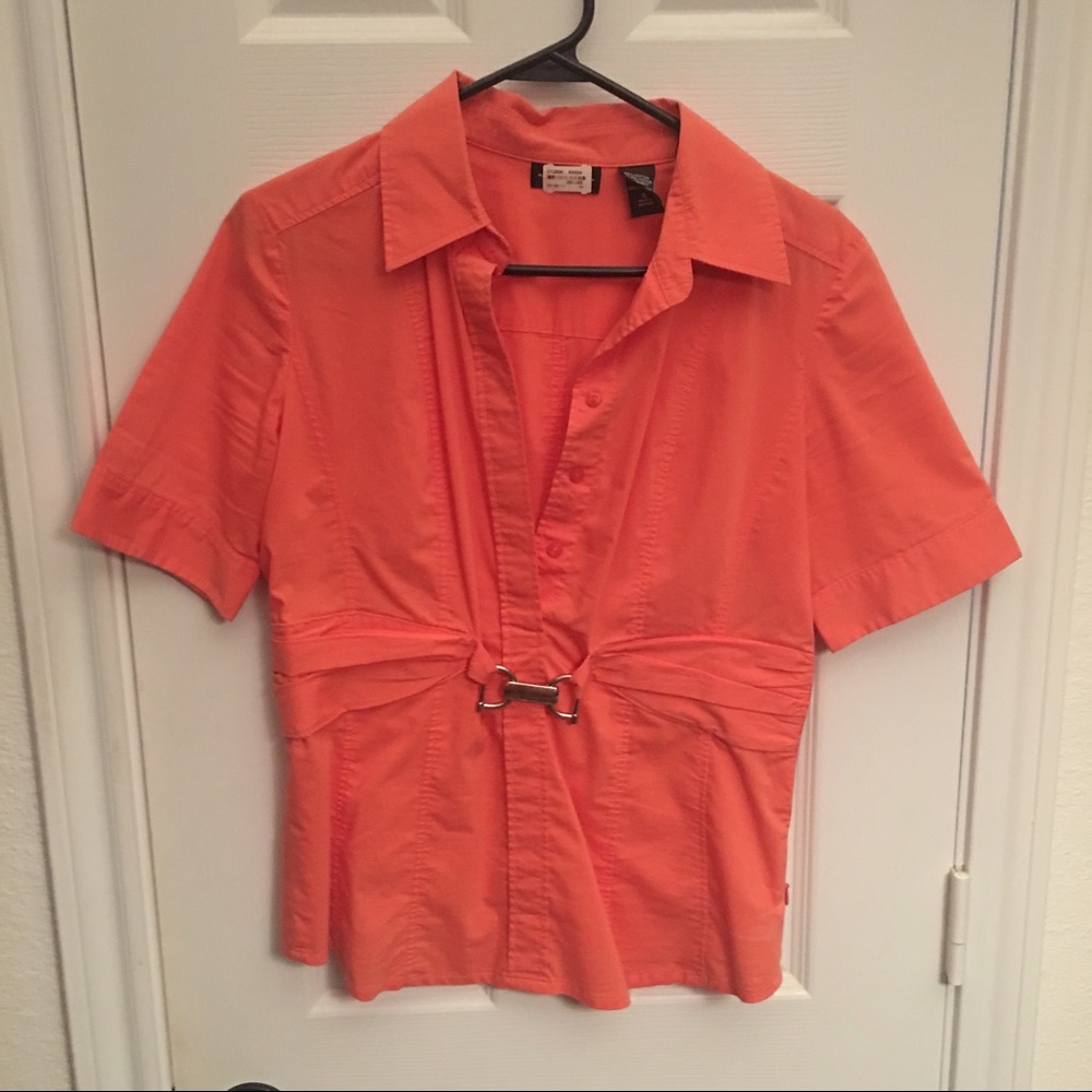 Summer Orange Blouse