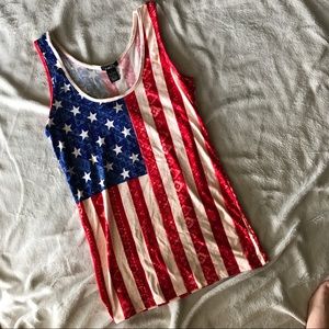 American flag tank