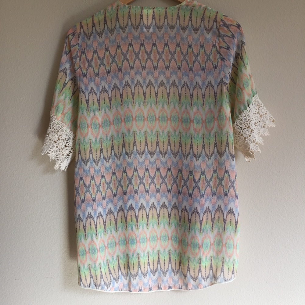 Neon Pattern Kimono - Picture 4 of 5