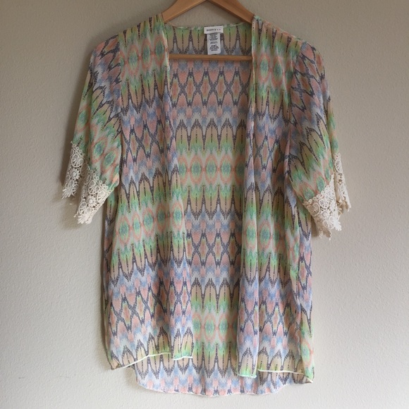 Neon Pattern Kimono - Picture 1 of 5