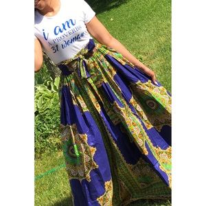 African Print Long Skirt