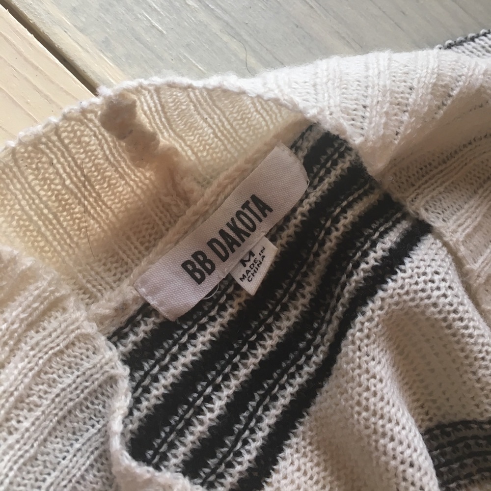 BB Dakota Striped Cardigan Sweater