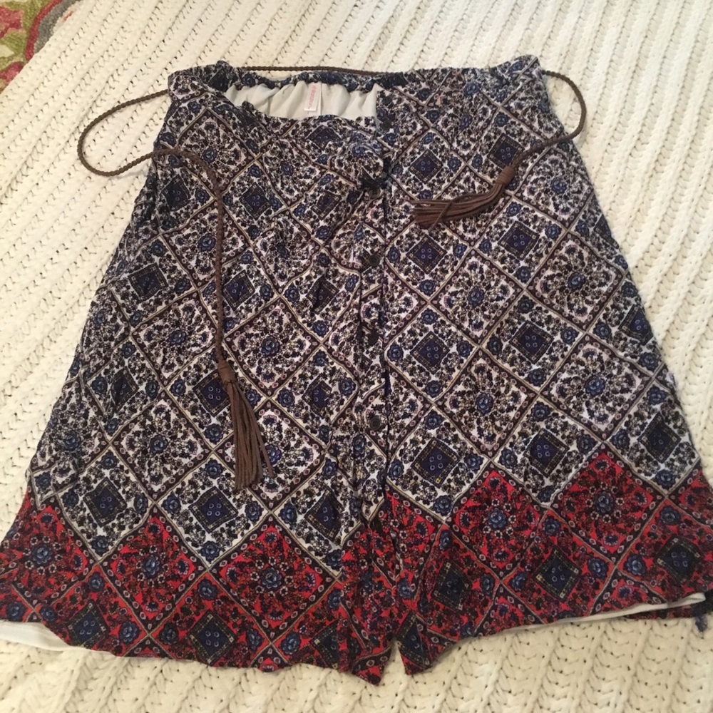 Target Xhilaration button up floral skirt