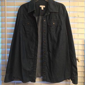 100% cotton chambray-esque button down