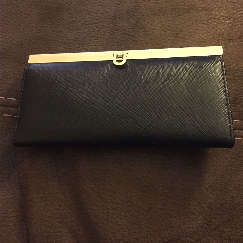 Black and gold wallet
