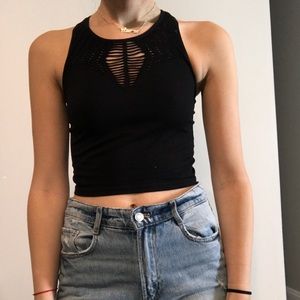 Black crop top