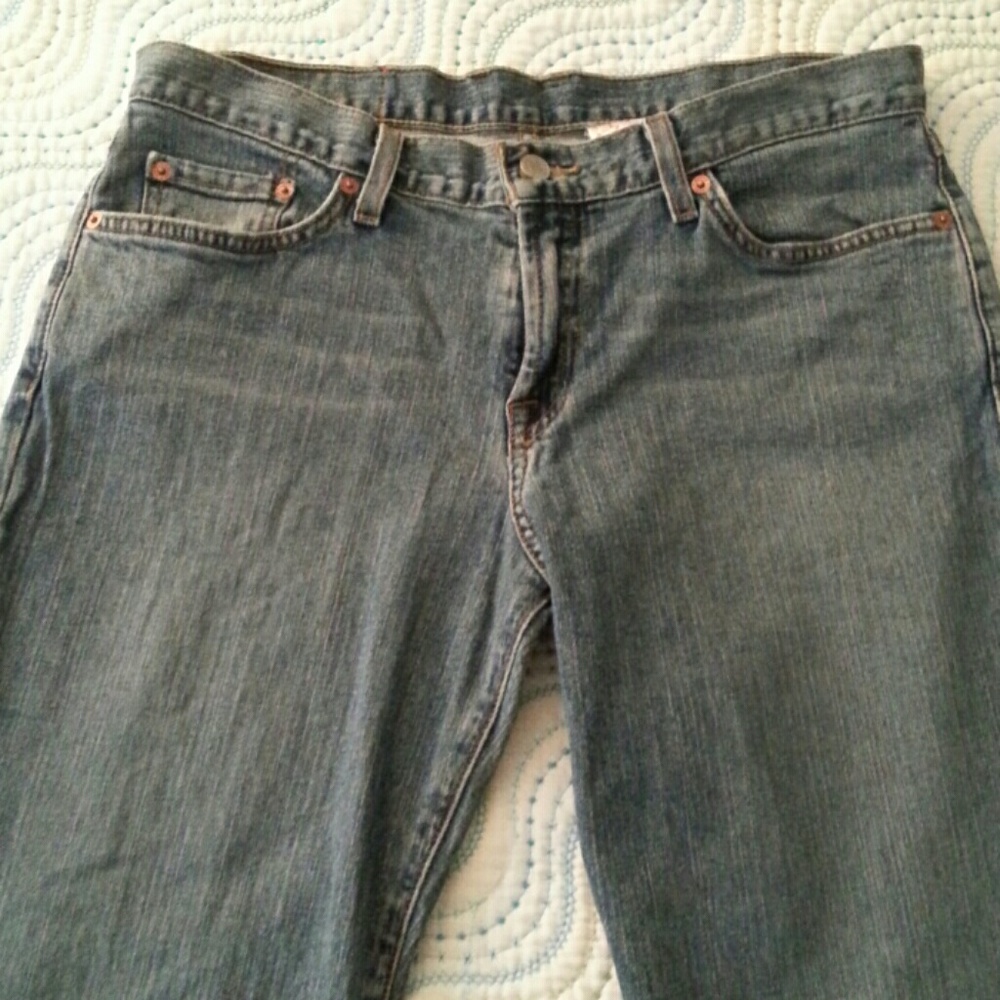 Size 12/31 Lucky Mid Rise Flare Dungarees, Reg L