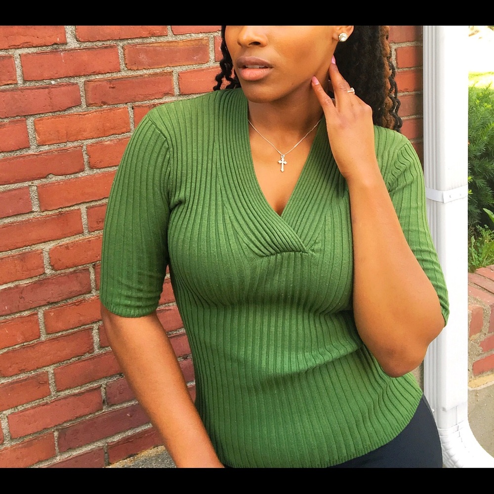 Green business sweater