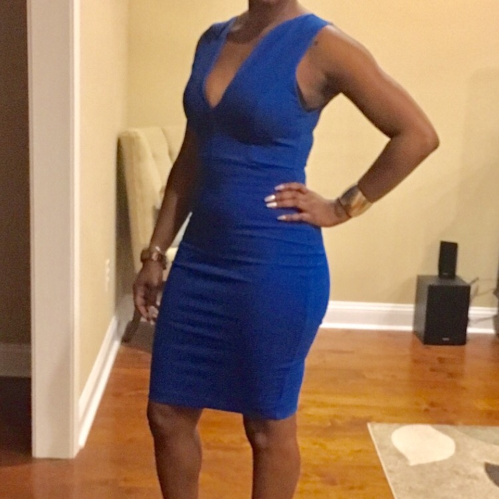 Gorgeous blue zippered dress. Worn once 💕🔥🔥