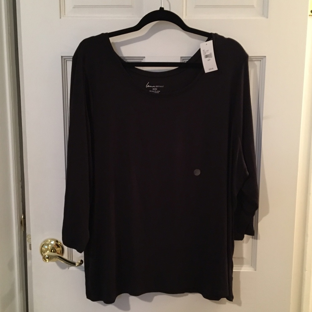 lane bryant - long sleeve lightly ribbed tee 22/24