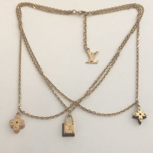 Louis Vuitton multi strand charms necklace