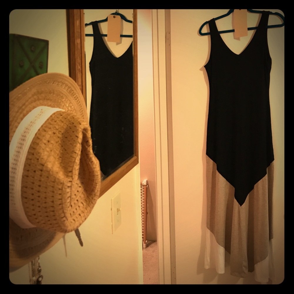 Neutral Block Maxi Dress