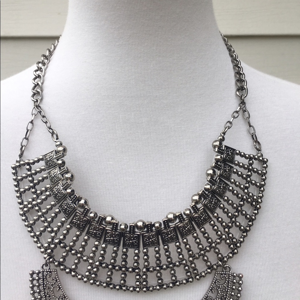 Three Layer Statement Necklace - Picture 2 of 5