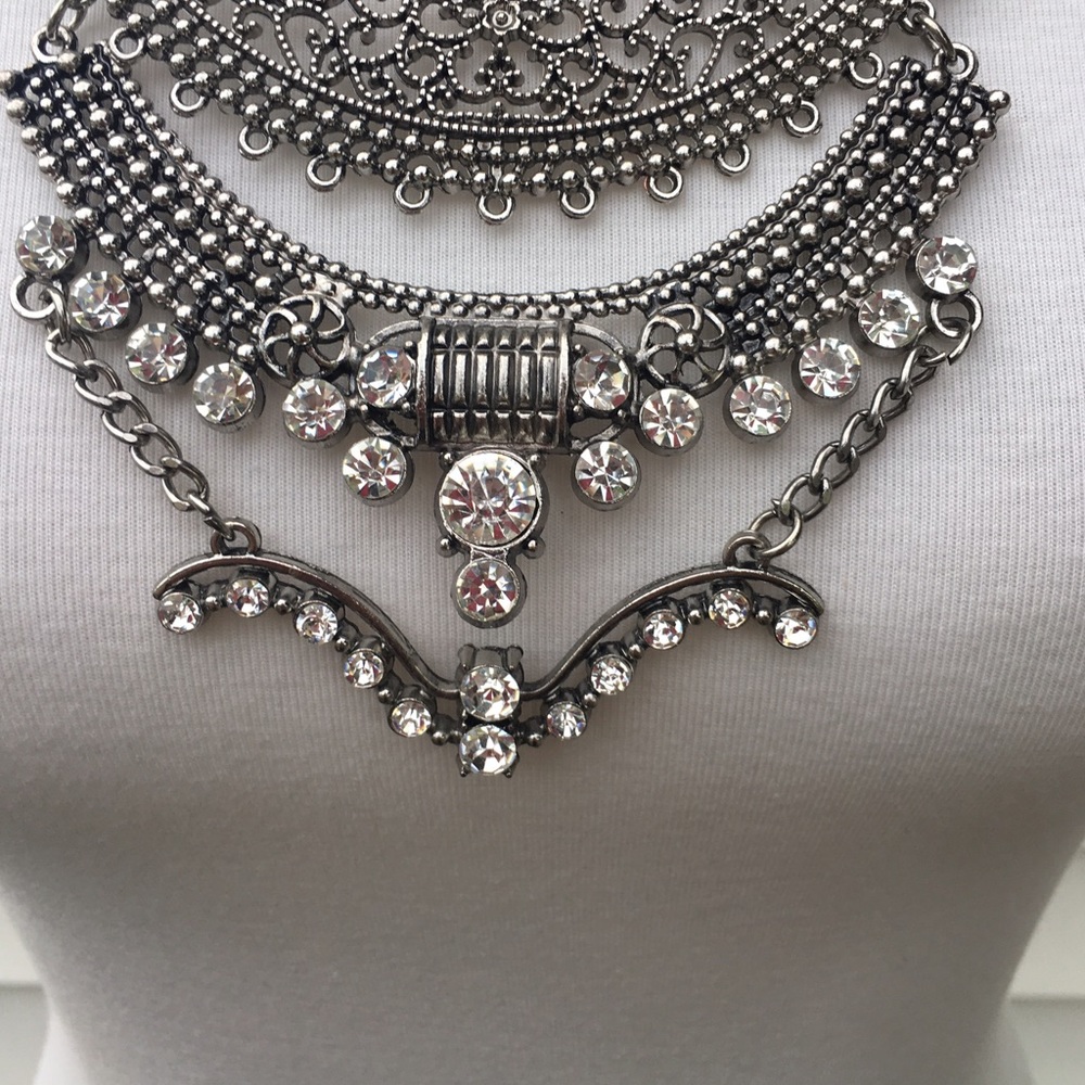 Three Layer Statement Necklace - Picture 4 of 5