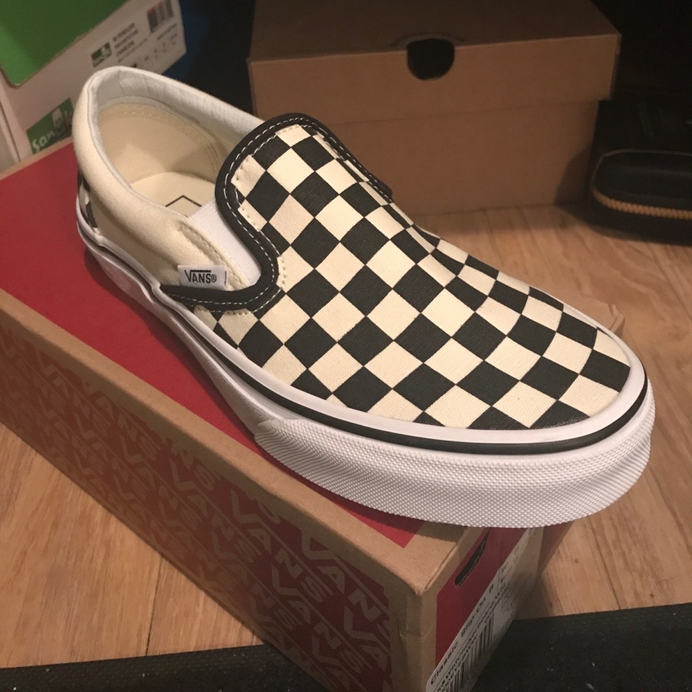 Black&Cream Slip-On Vans