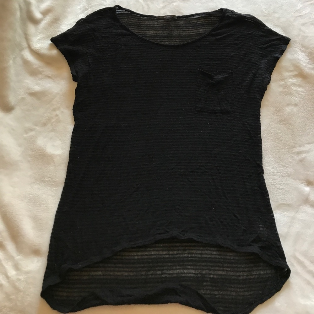 Nordstrom sheer black shirt