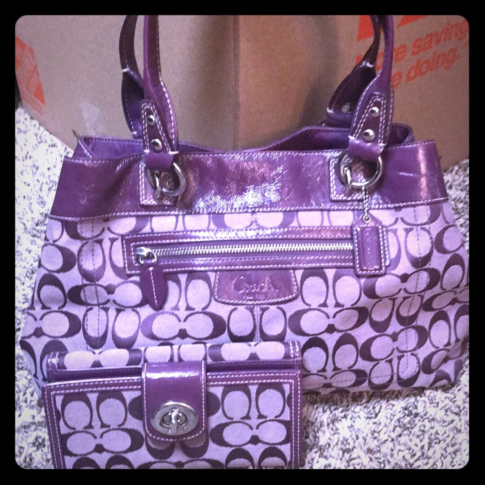 Authentic Coach bag and wallet