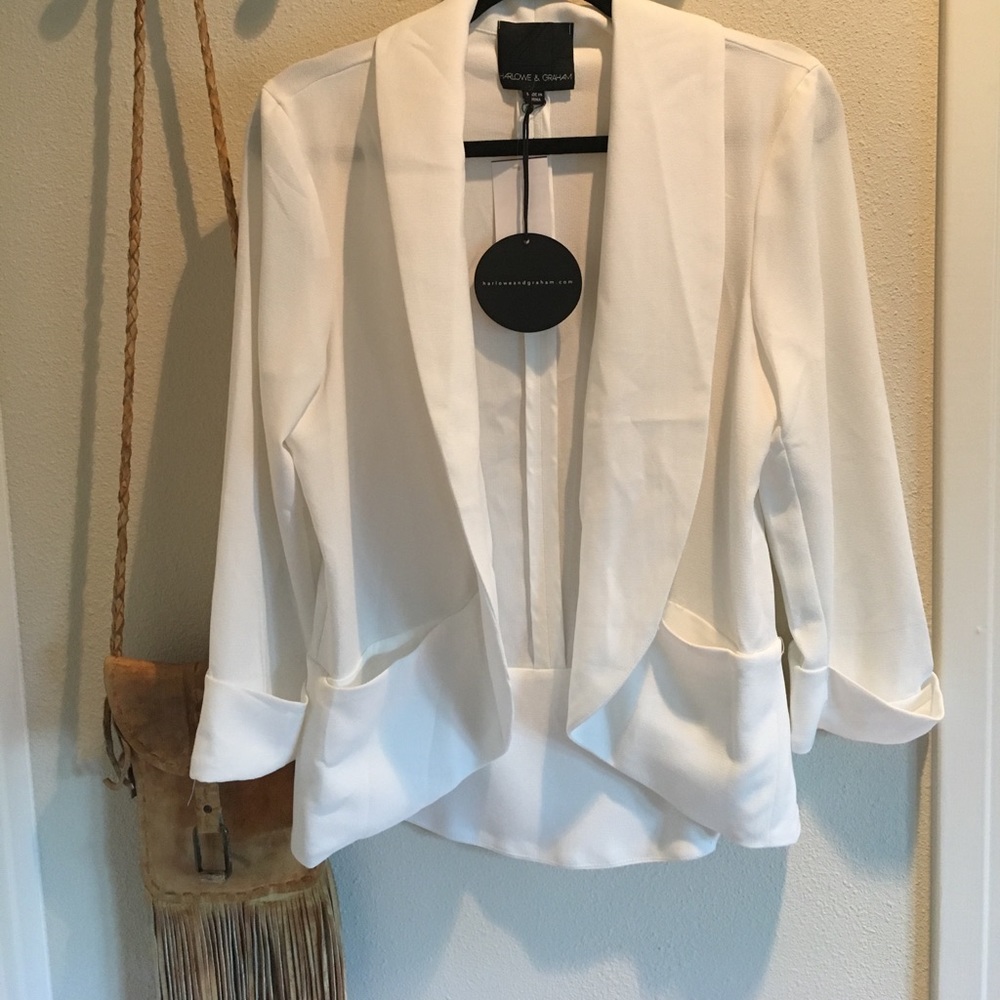 NWT Harlow and Graham White Blazer