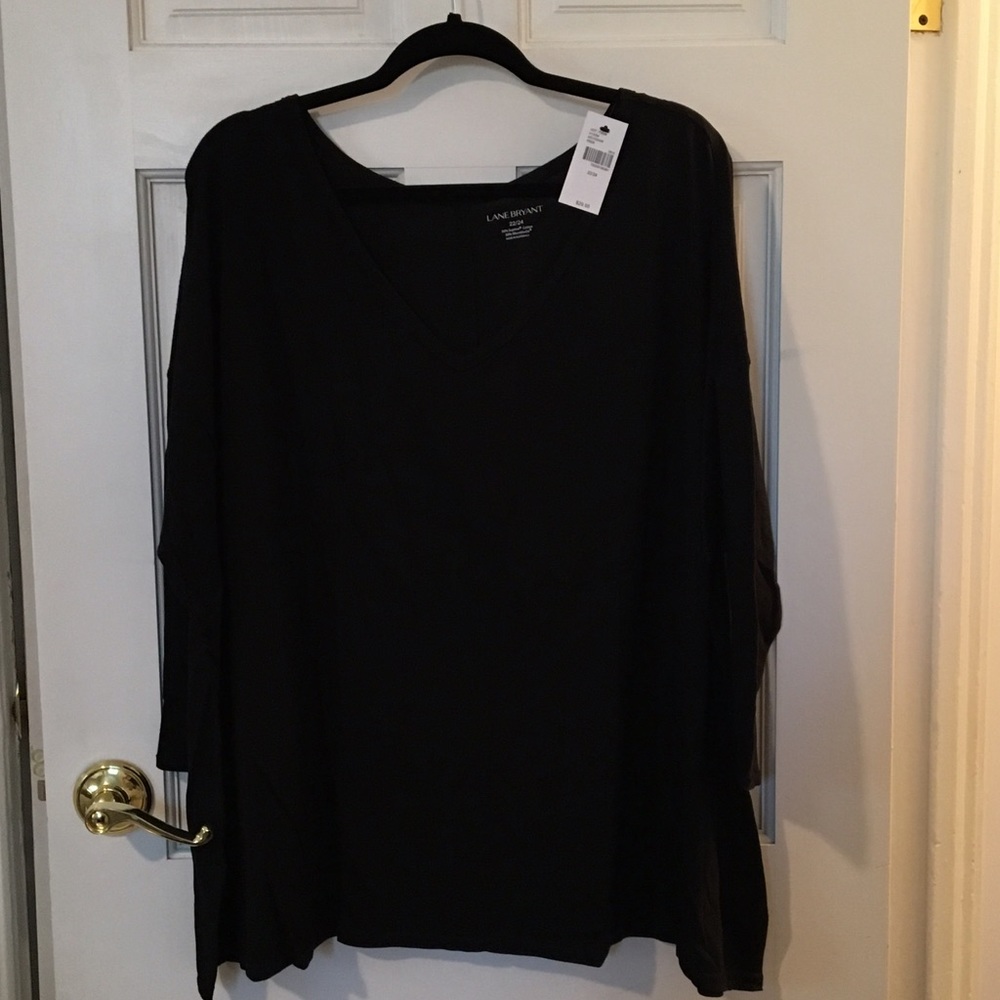 lane bryant - black long sleeve tee - 22/24