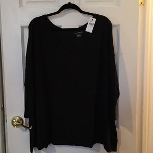 lane bryant - black long sleeve tee - 22/24
