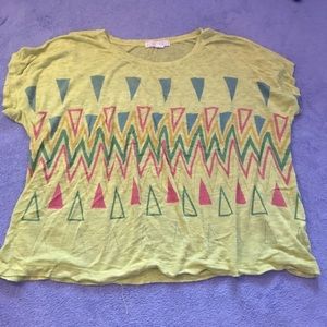 Light green yellowish tribal blouse
