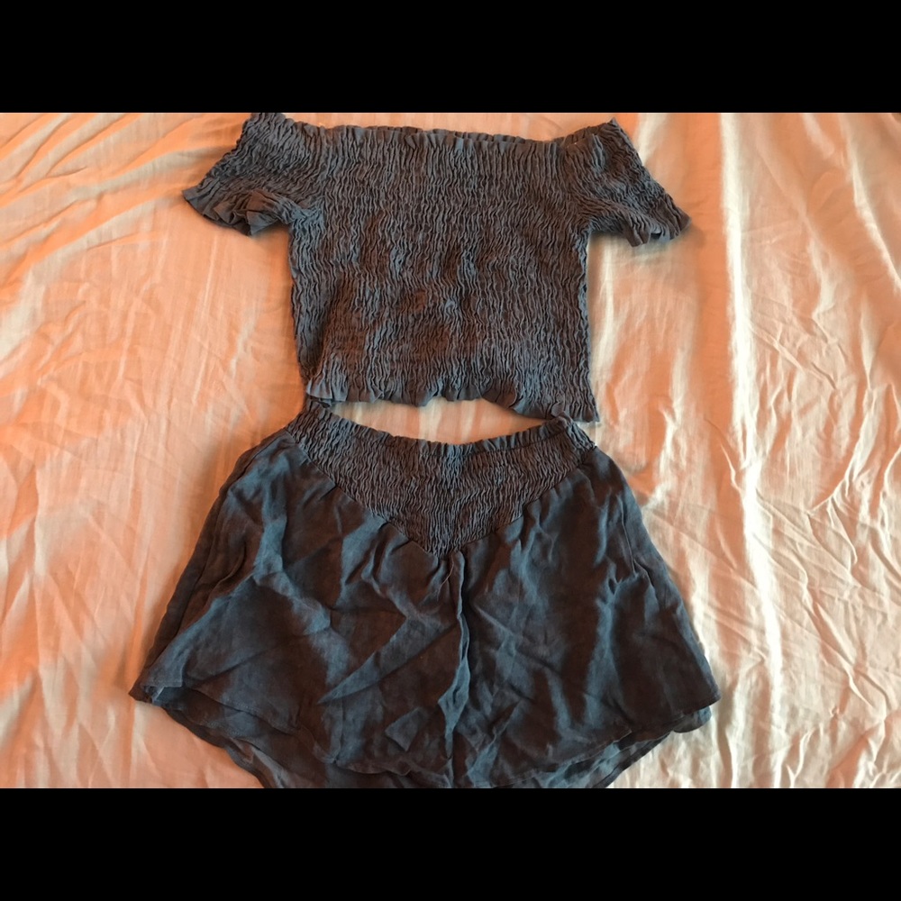Blue skort set