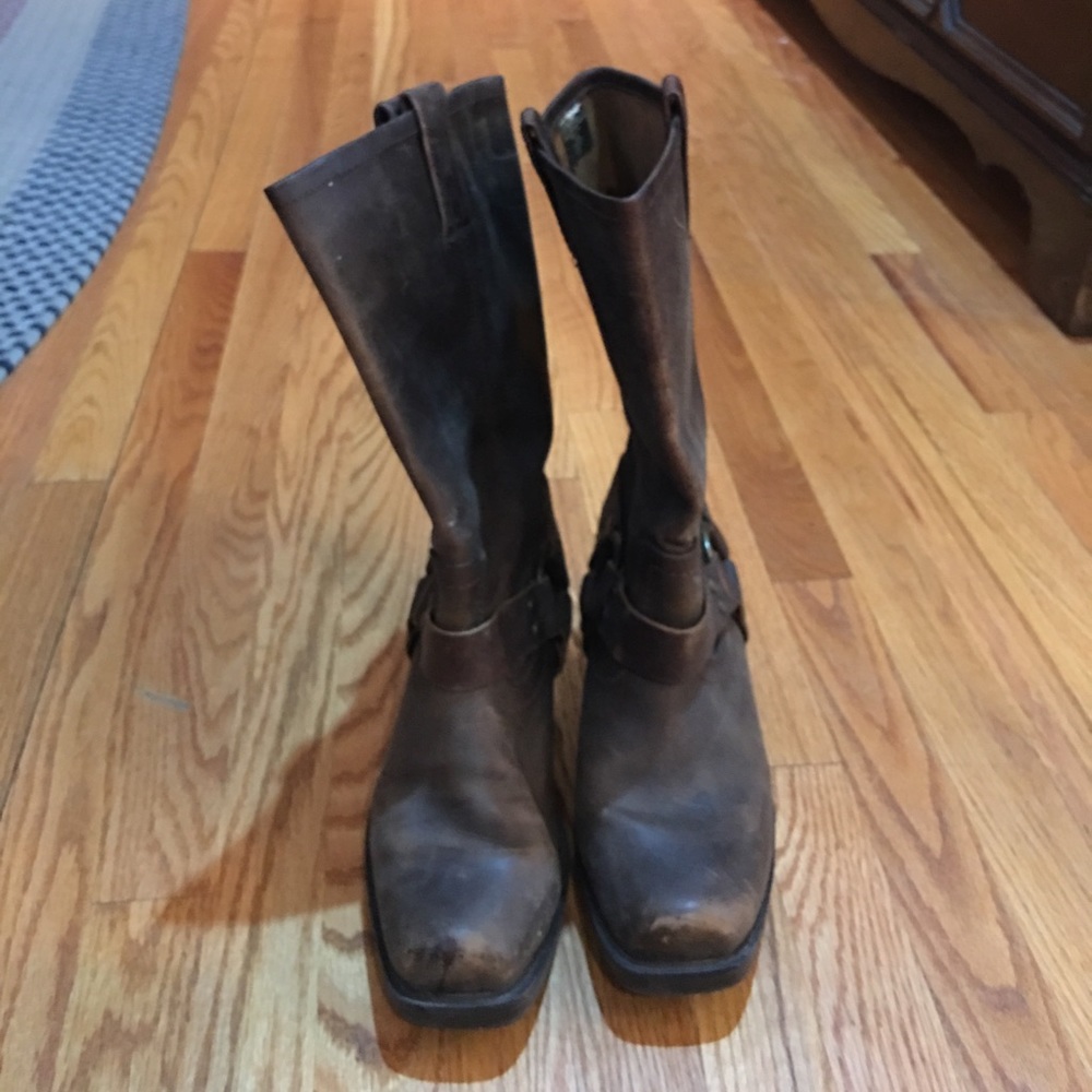 Mossimo Supply Co. Brown Leather Harness Boots