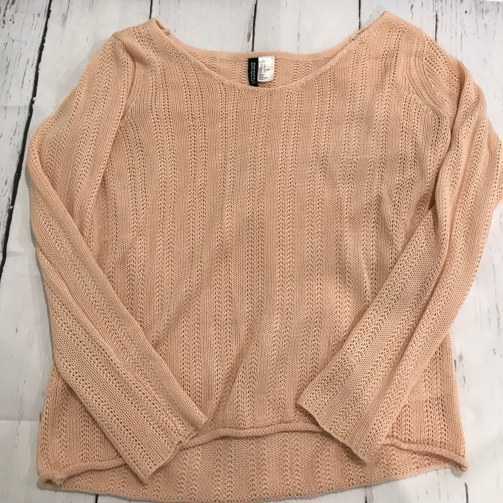 Peach colored lightweight sweater