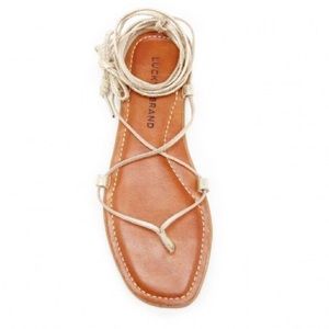 Lucky Brand Binnie gold sandals!