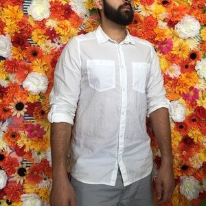 Men's 100% cotton shirt white