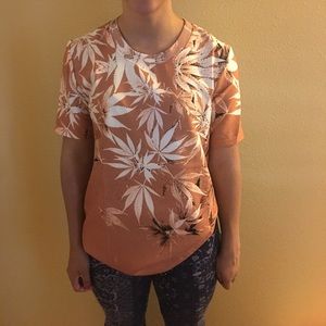 Burnt orange leaf shirt