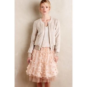 Anthropologie Eva Franco Fluttered Fete Midi Skirt