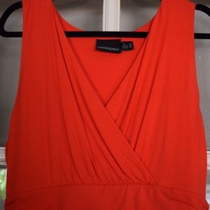 Cynthia Crowley deep V jersey dress with pockets🔥